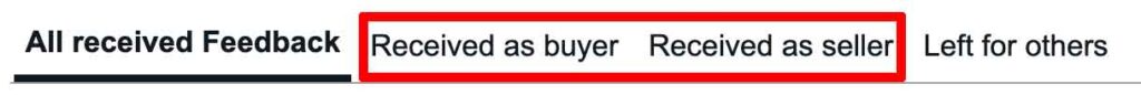 eBayの評価画面の画像