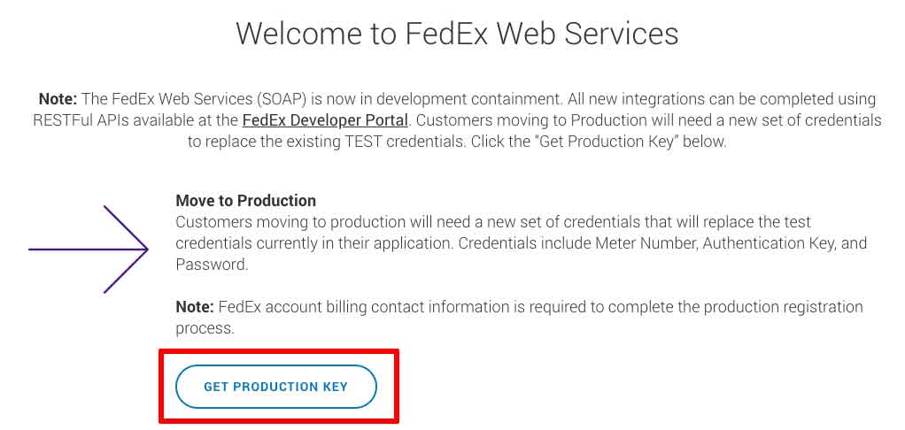 HIROGETEのFedex設定画面