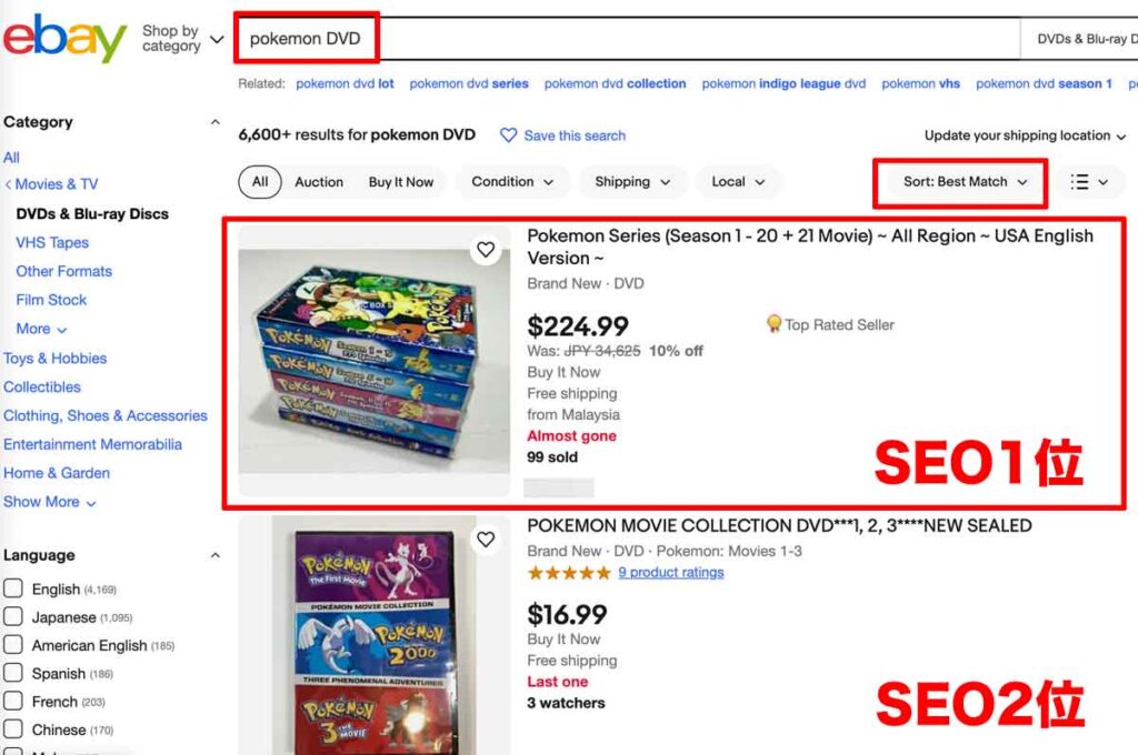 eBayのSEOについて画像で解説
